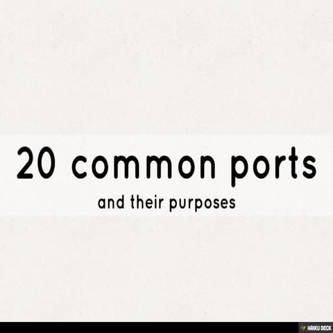 20 common ports