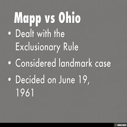 Mapp vs Ohio