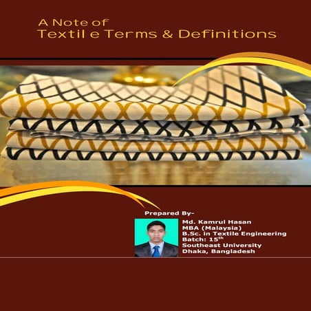 A note of textile terms and definitions