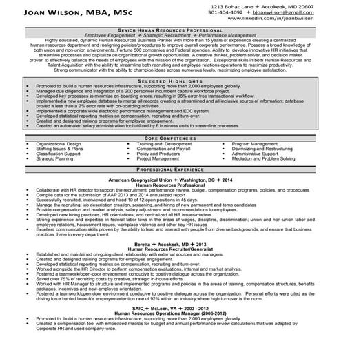 Joan Wilson - Resume2014