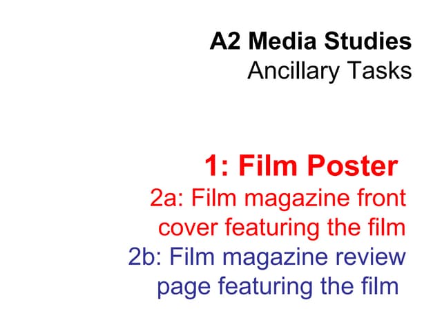 A2 media   film poster analysis