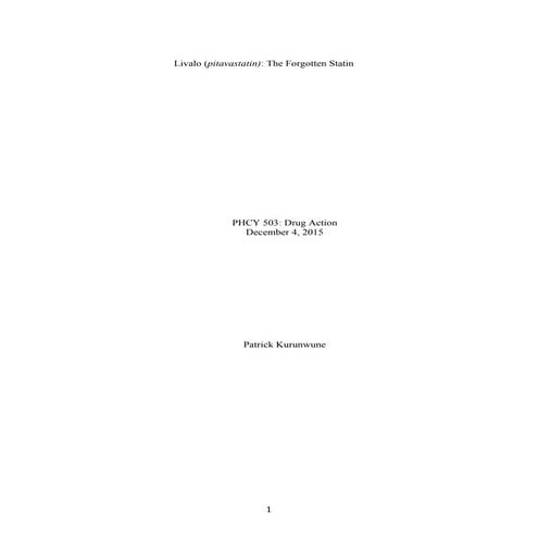 P. KurunwuneLinkedin-pitavastatin