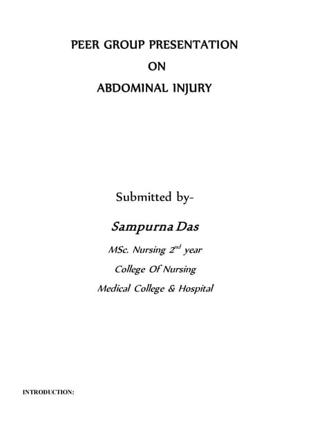 Abdominal injury