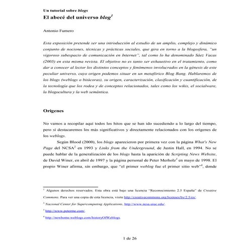 Un tutorial sobre blogs. El abecé del universo blog.