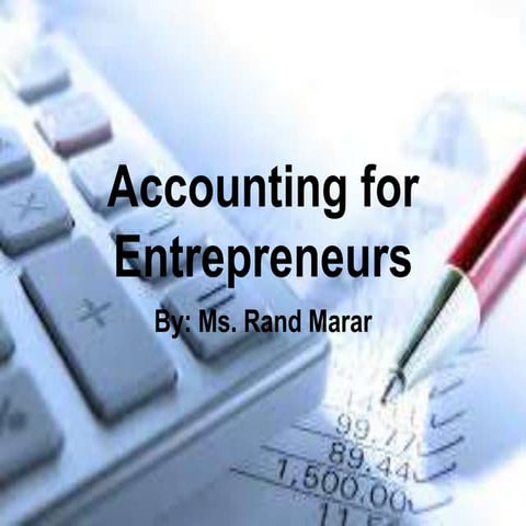 Accounting for Entrepreneurs