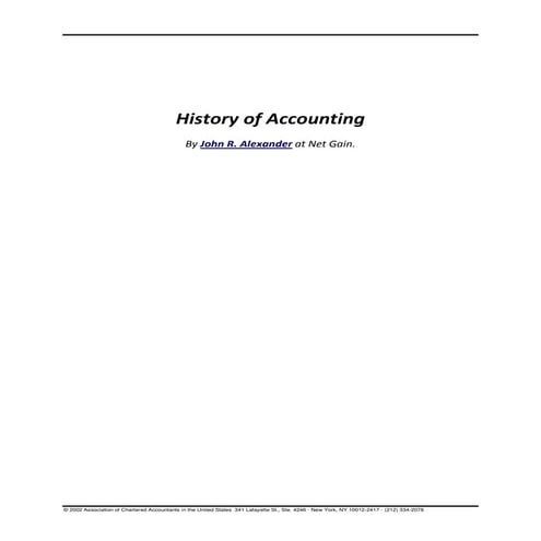 Accounting history 1