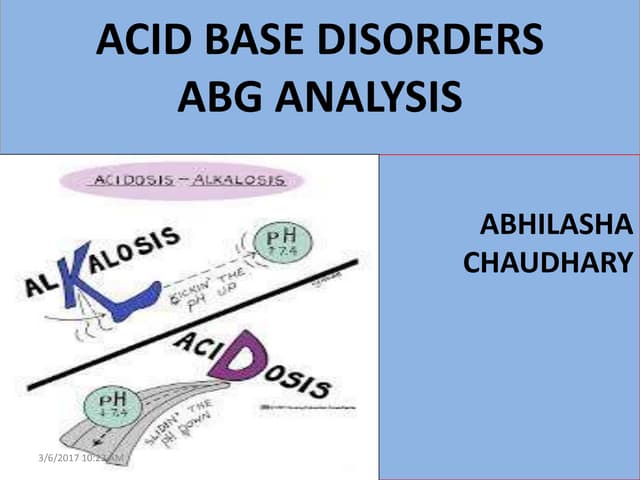 acid base disorder and ABG analysis