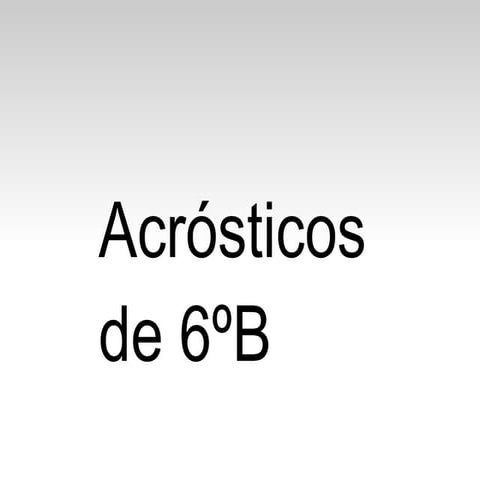Acrosticos