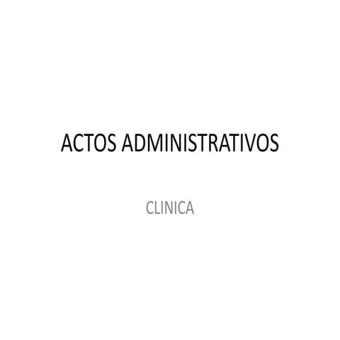 Actos administrativos