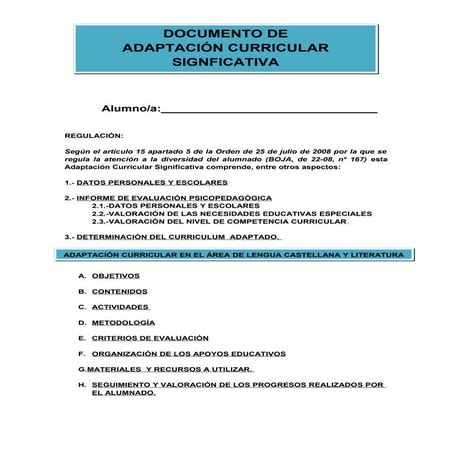 Adaptación curricular