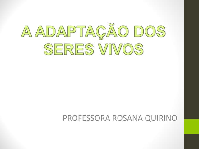 Adaptação dos seres vivos