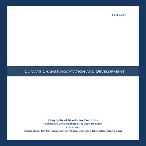 Climate Change and Adaptation