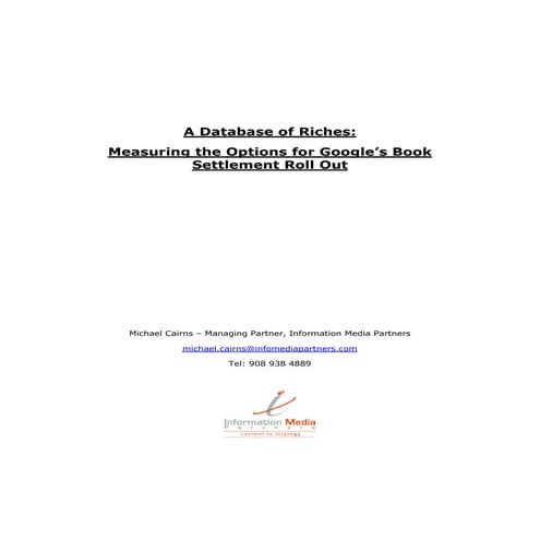 A database of riches michael cairns