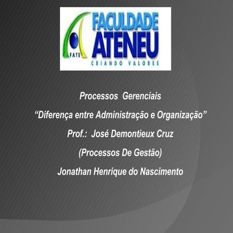 Administração e Organização