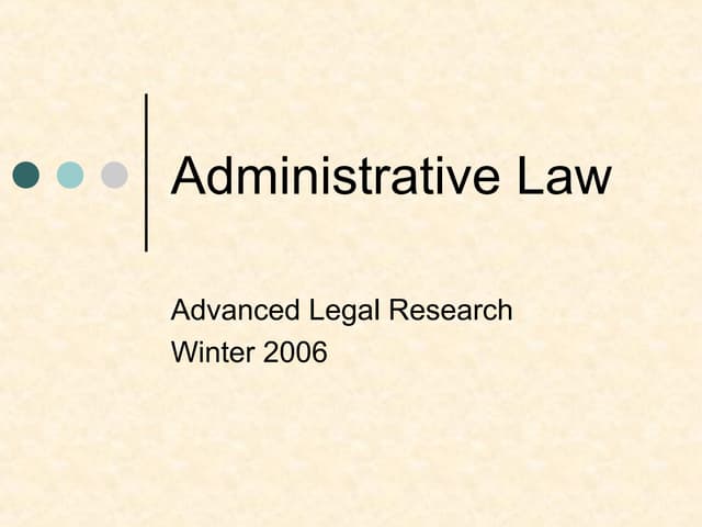 Admin law powerpoint