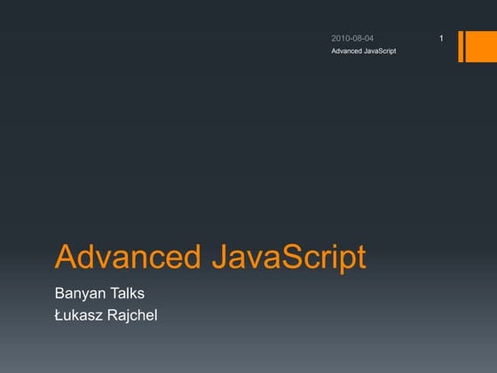 Advanced javascript