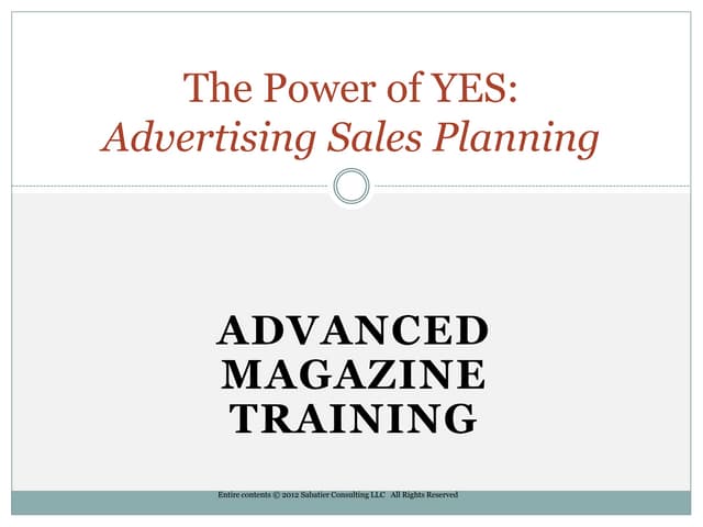 Advertising the power of yes-sabatier