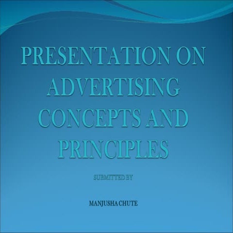 Advertising concepts & principles