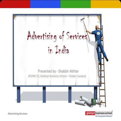 Advertising of Services in India (Marketing Management)