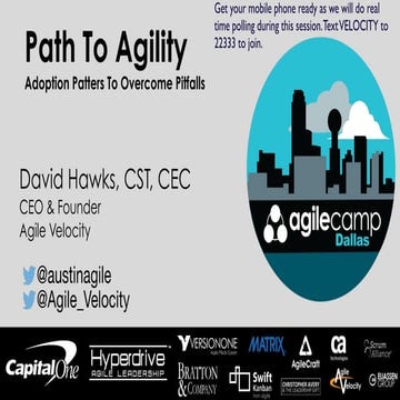 Agile Camp Dallas- Path to Agility 
