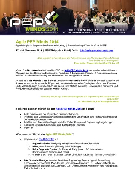 Agile PEP Minds 2014