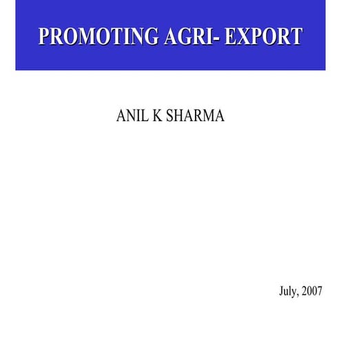 Agribusiness  agriexport