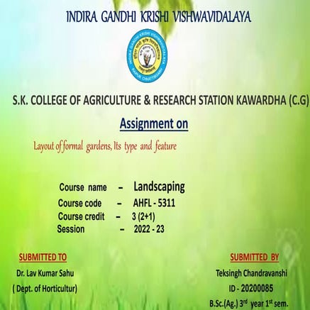 Formal garden teksingh Chandravanshi 