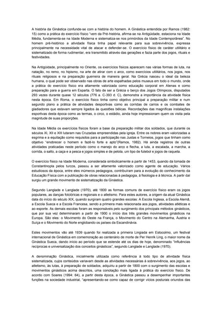 A história da ginástica confunde