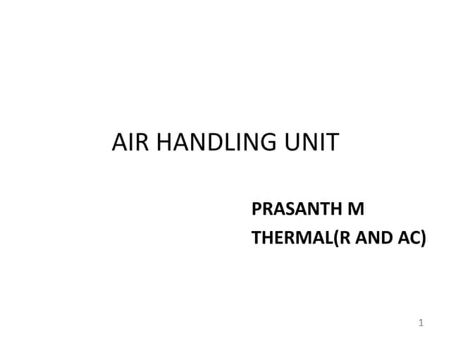 Air handling unit