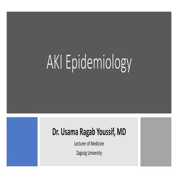 Acute Kidney Injury (AKI) Epidemiology