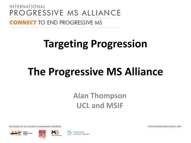 Targeting Progession: The Progressive MS Alliance