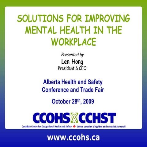 Solutions for Improving Mental Health in the Workplace