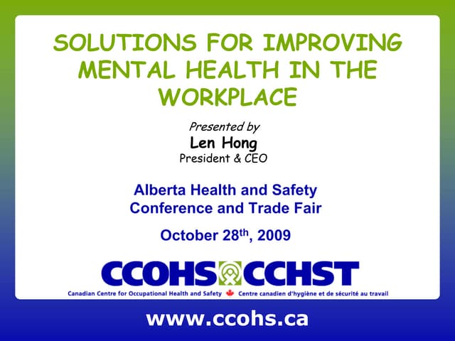 Solutions for Improving Mental Health in the Workplace