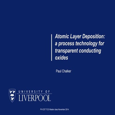 Atomic Layer Deposition: a process technology for transparent conducting oxides