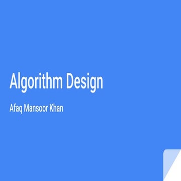 How to Design an Algorithm