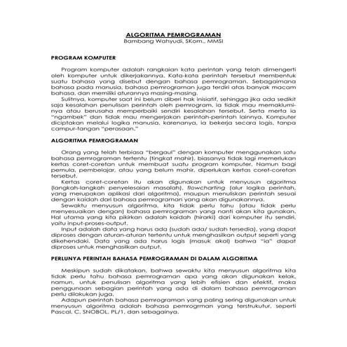 Algoritma pemrograman