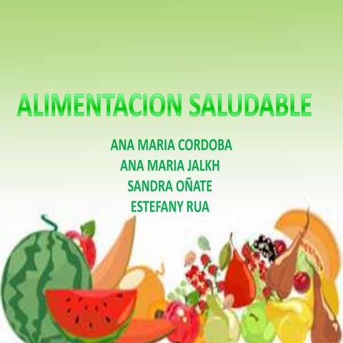 Alimentacion saludable ·1