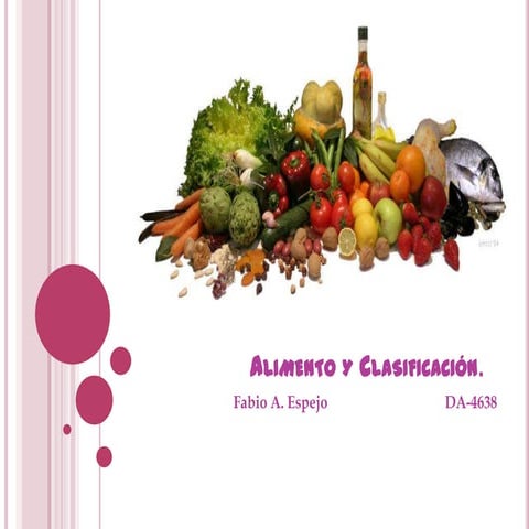 Alimento y clasificación