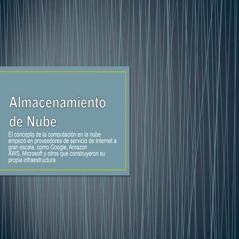 Almacenamiento de nube diapositivas