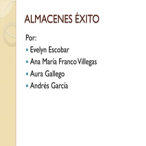 Almacenes éxito
