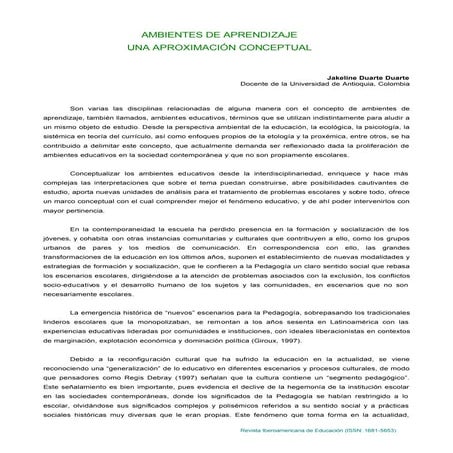 Ambientes aprendizaje