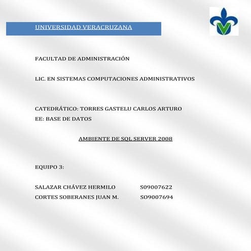 Ambiente sql server 2008