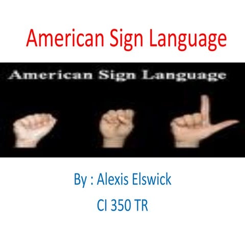 American sign language pp