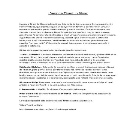 Amor de TIrant lo Blanc. Irene