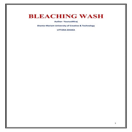 BLEACHING WASH OF DENIM PANTS