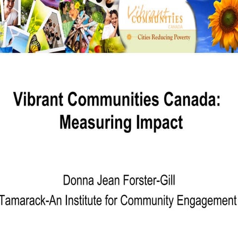 Vibrant Communities Canada: Measuring Impact 