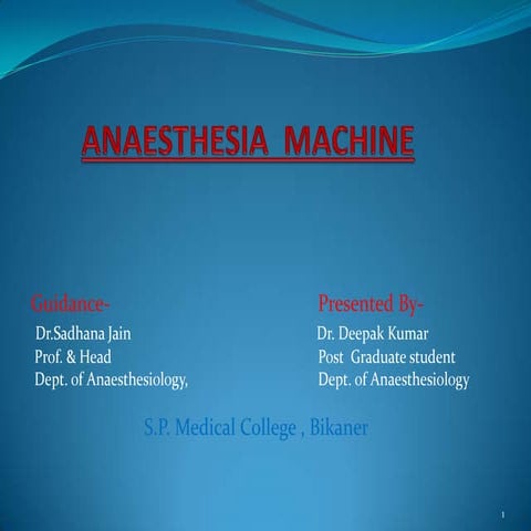 Anaesthesia machine 2014 spmc