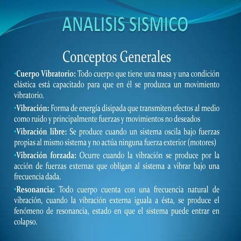 Analisis sismico