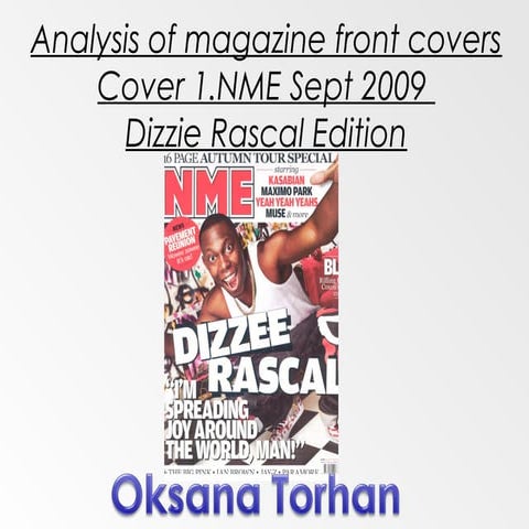 Analysing  NME Dizzie Rascal cover