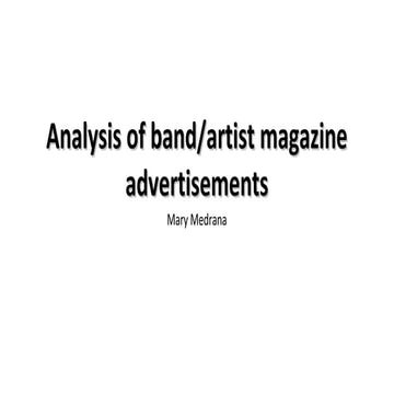 Analysis of band